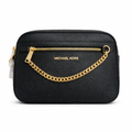 Michael Kors Gold Chain Crossbody Bag – Black